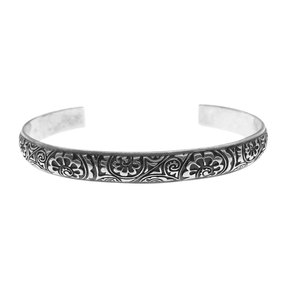 GARNI ガルニ GB14005 Round Vine Bangle フラワー デザイン バングル シルバー系【中古】
