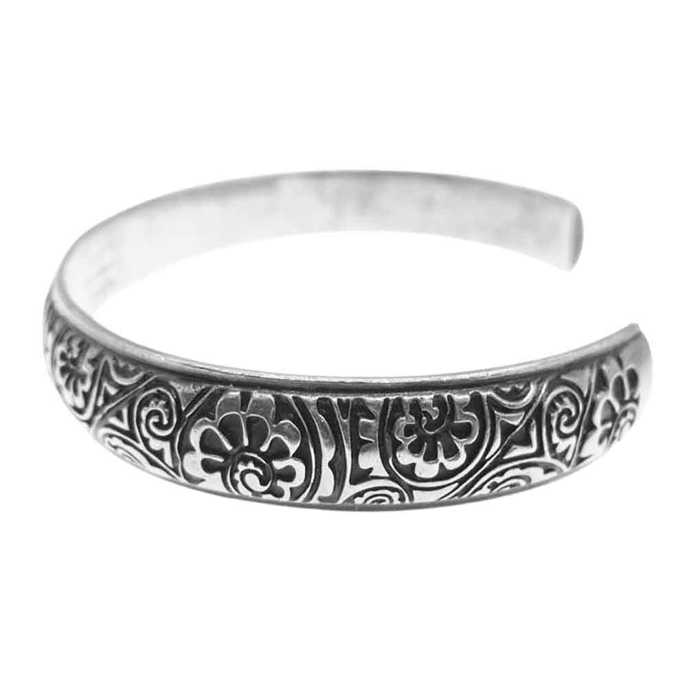GARNI ガルニ GB14005 Round Vine Bangle フラワー デザイン バングル シルバー系【中古】