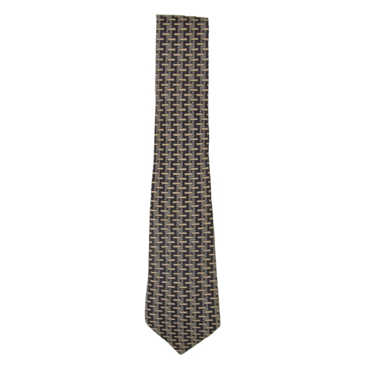HERMES エルメス シルク100％ ネクタイ ブラック系【中古】