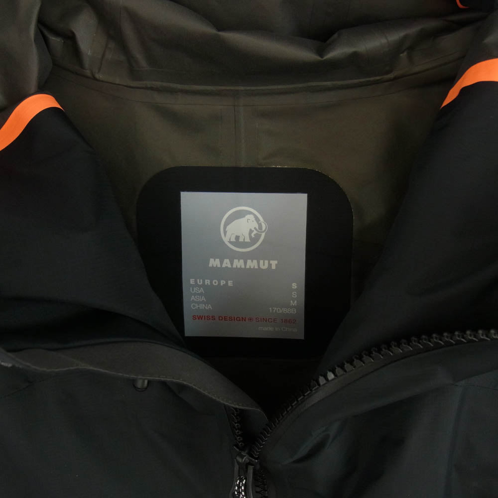 Mammut マムート 1010-29550 Crater Light Hooded Jacket GORE-TEX クレーターライトハードシェルフードジャケット ゴアテックス ブラック系 M【新古品】【未使用】【中古】