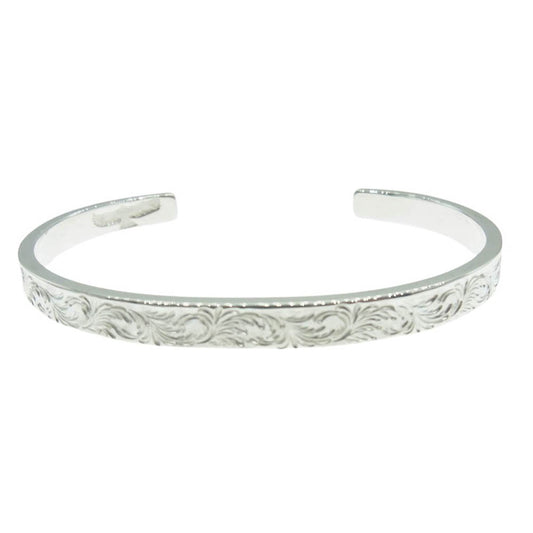 TARO WASHIMI ワシミタロウ 鷲見太郎 W-1ADB5M 販売証明カード付属 arabesque design 5mm bangle アラベスク バングル シルバー系【中古】