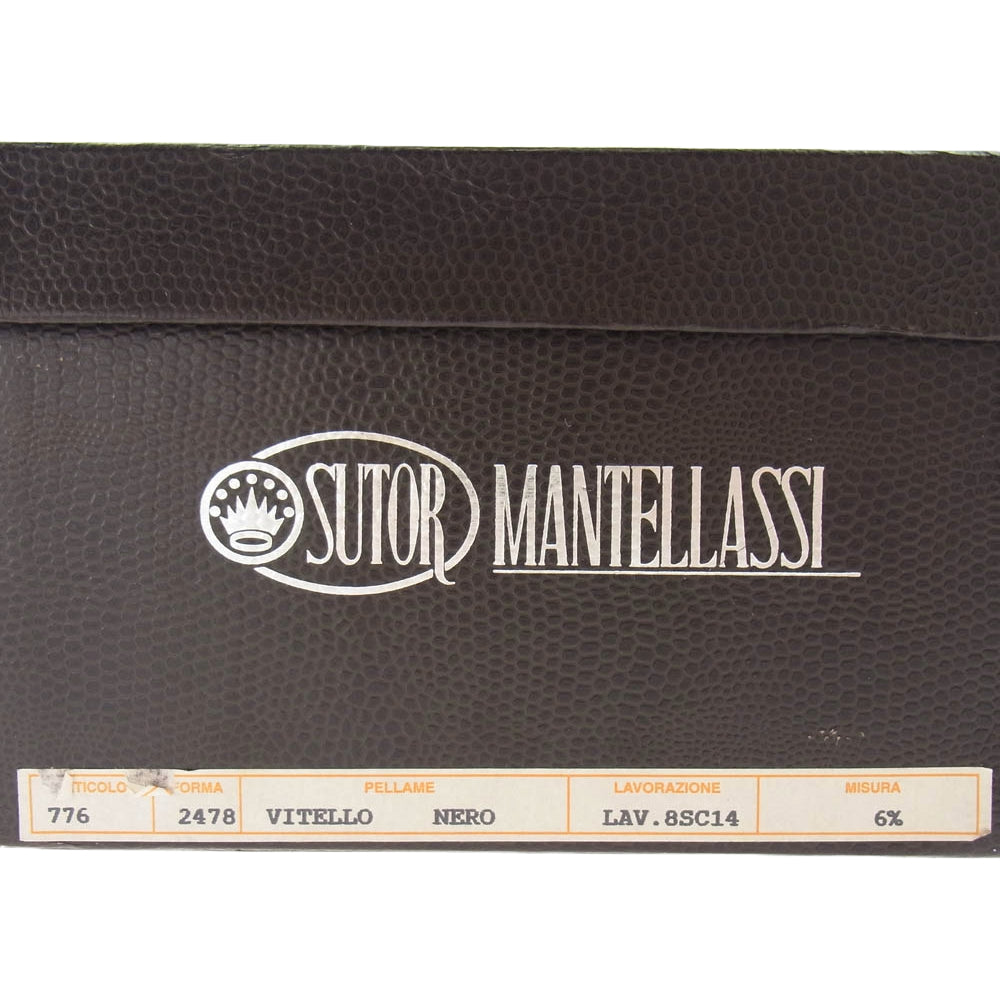 ストールマンテラッシ Uチップ スクエアトゥ レザー シューズ ブラウン系 6.5【中古】