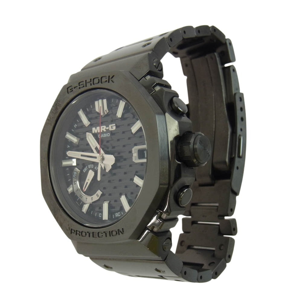 CASIO G-SHOCK カシオ ジーショック MRG-B2100B-1AJR MR-G 木組 ソーラー 電波 クォーツ Bluetooth ブラック系【極上美品】【中古】