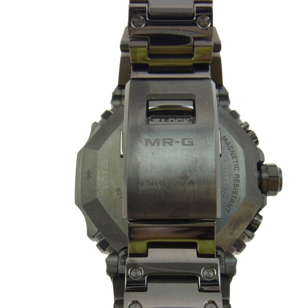 CASIO G-SHOCK カシオ ジーショック MRG-B2100B-1AJR MR-G 木組 ソーラー 電波 クォーツ Bluetooth ブラック系【極上美品】【中古】