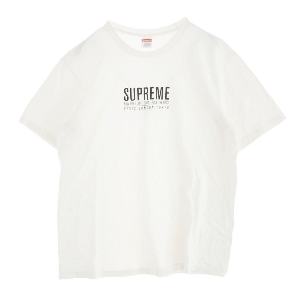 Supreme シュプリーム 24SS Paris Tee パリ ロゴ 半袖 Tシャツ ホワイト系 L【中古】