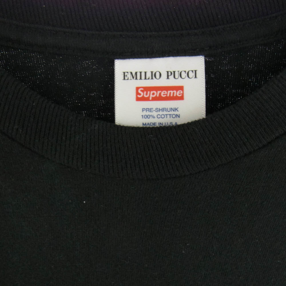 Supreme シュプリーム 21SS ×Emilio Pucci Box Logo Tee エミリオプッチ ボックス ロゴ 半袖 Tシャツ ブラック系 M【中古】