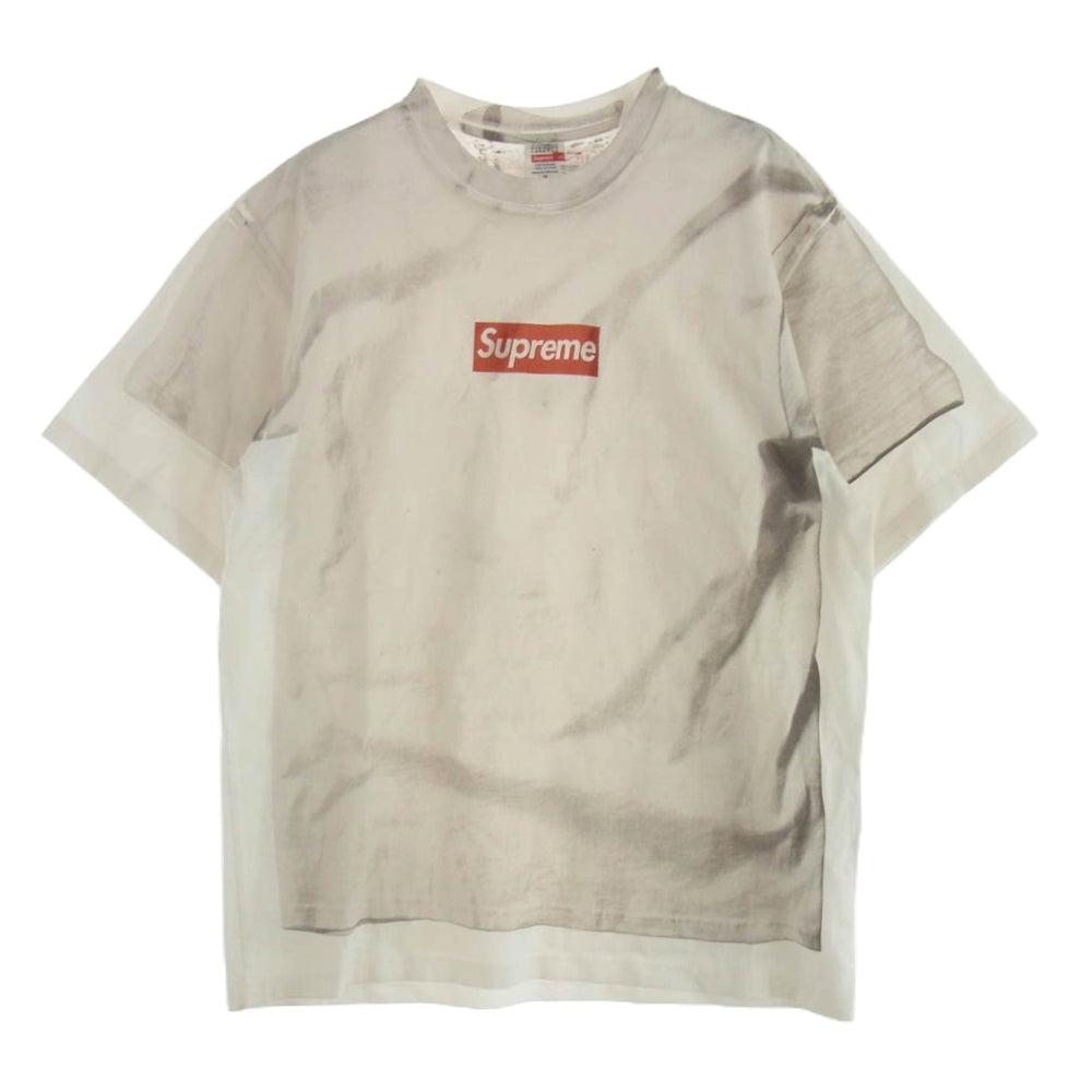 Supreme シュプリーム 24SS x MM6 Maison Margiela Box Logo Tee メゾンマルジェラ ボックス ロゴ 半袖 Tシャツ 転写 ホワイト系 M【中古】