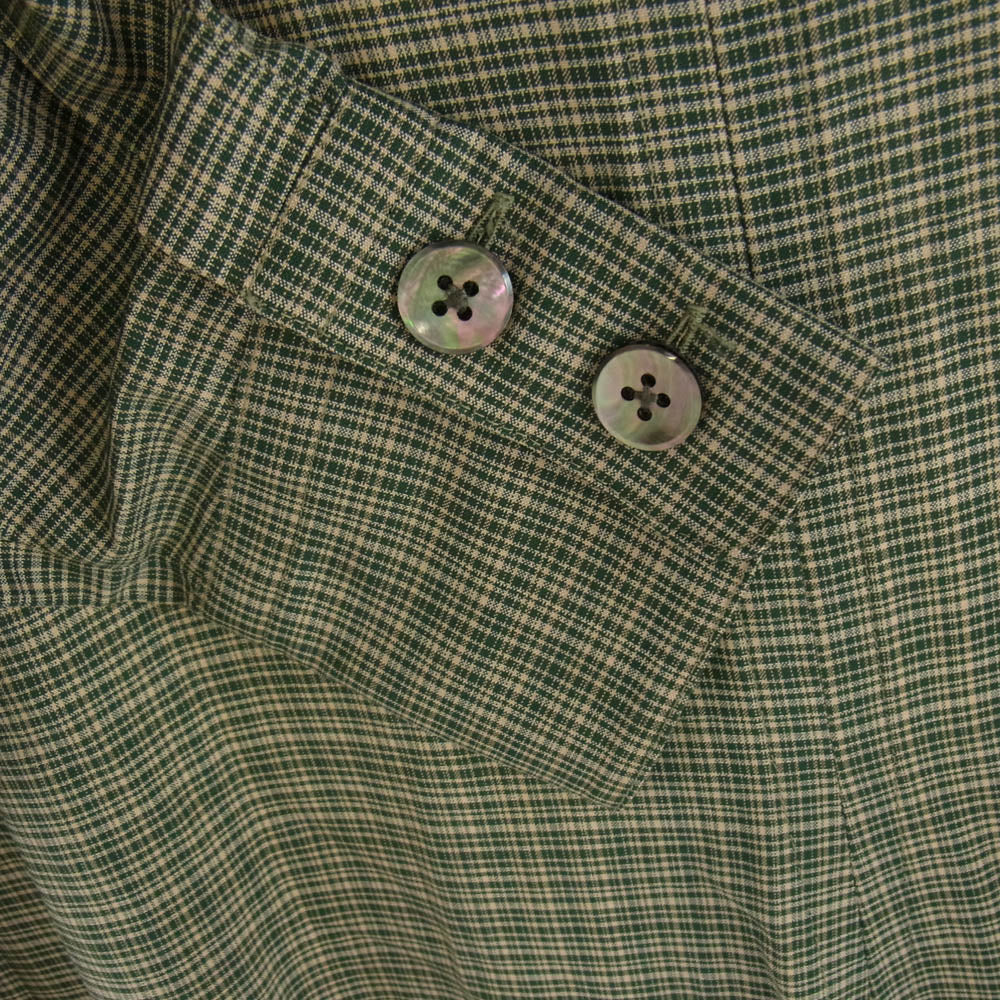 Scye サイ 1221-01002 チェック ロング ワンピース グリーン系 38【美品】【中古】