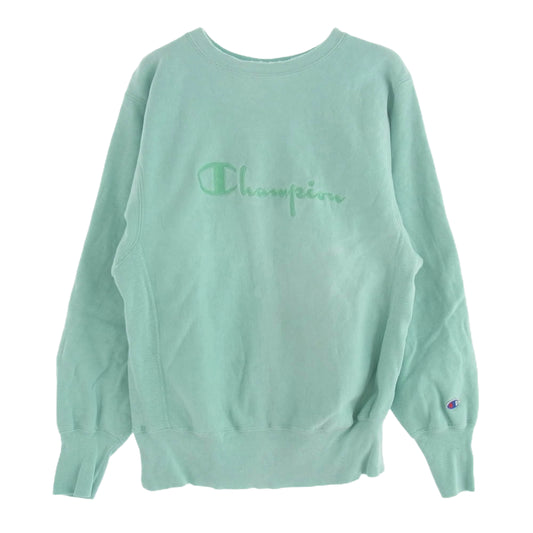 Champion チャンピオン 90s～00s 刺繍タグ REVERSE WEAVE リバースウィーブ ロゴ刺繍 スウェット トレーナー ミントグリーン系 M【中古】