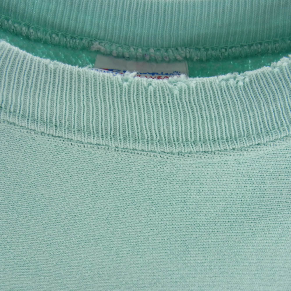 Champion チャンピオン 90s～00s 刺繍タグ REVERSE WEAVE リバースウィーブ ロゴ刺繍 スウェット トレーナー ミントグリーン系 M【中古】