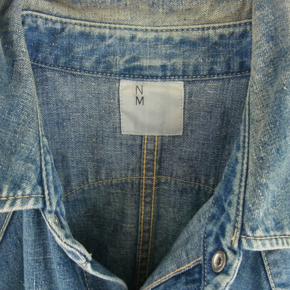 New Manual ニューマニュアル #005 LV DENIM WESTERN SHIRTS デニム ウエスタン シャツ ライトブルー系【中古】