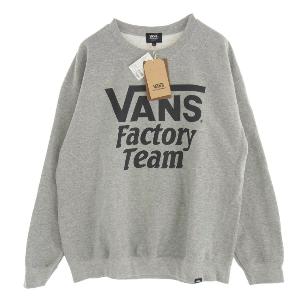 STANDARD CALIFORNIA スタンダードカリフォルニア 23SS 122C1040728 × VANS バンズ LOGO CREW SWEAT ロゴプリント クルーネック スウェット グレー系 L【中古】