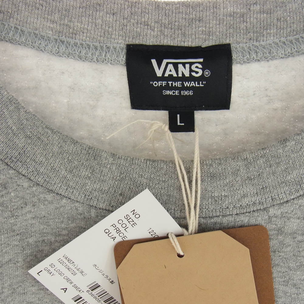 STANDARD CALIFORNIA スタンダードカリフォルニア 23SS 122C1040728 × VANS バンズ LOGO CREW SWEAT ロゴプリント クルーネック スウェット グレー系 L【中古】