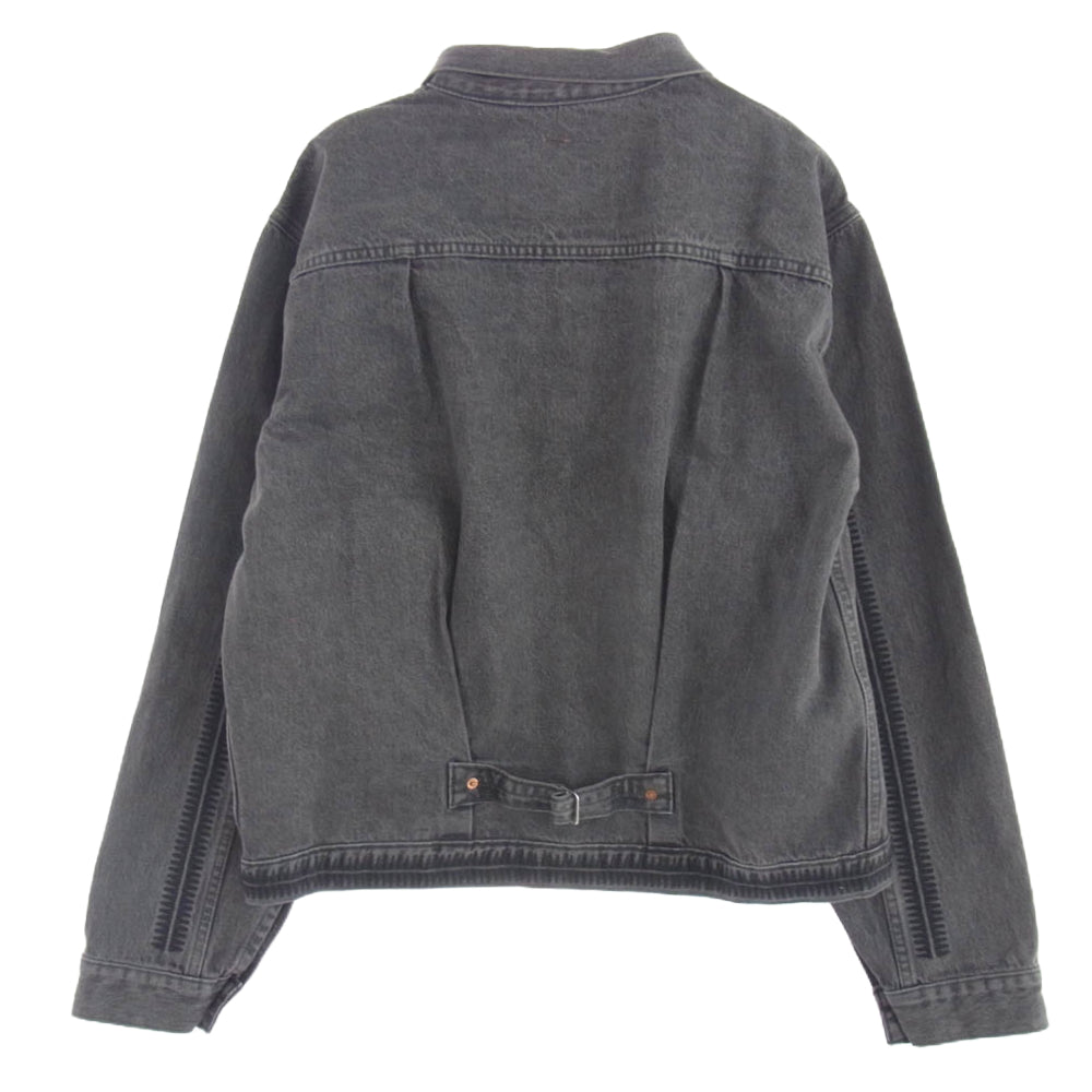 UNDERCOVER アンダーカバー 25SS UE1E9202 × LEVI'S リーバイス TYPE I JACKET トラッカー ジャケット デニム ジャケット ブラック系 L【新古品】【未使用】【中古】