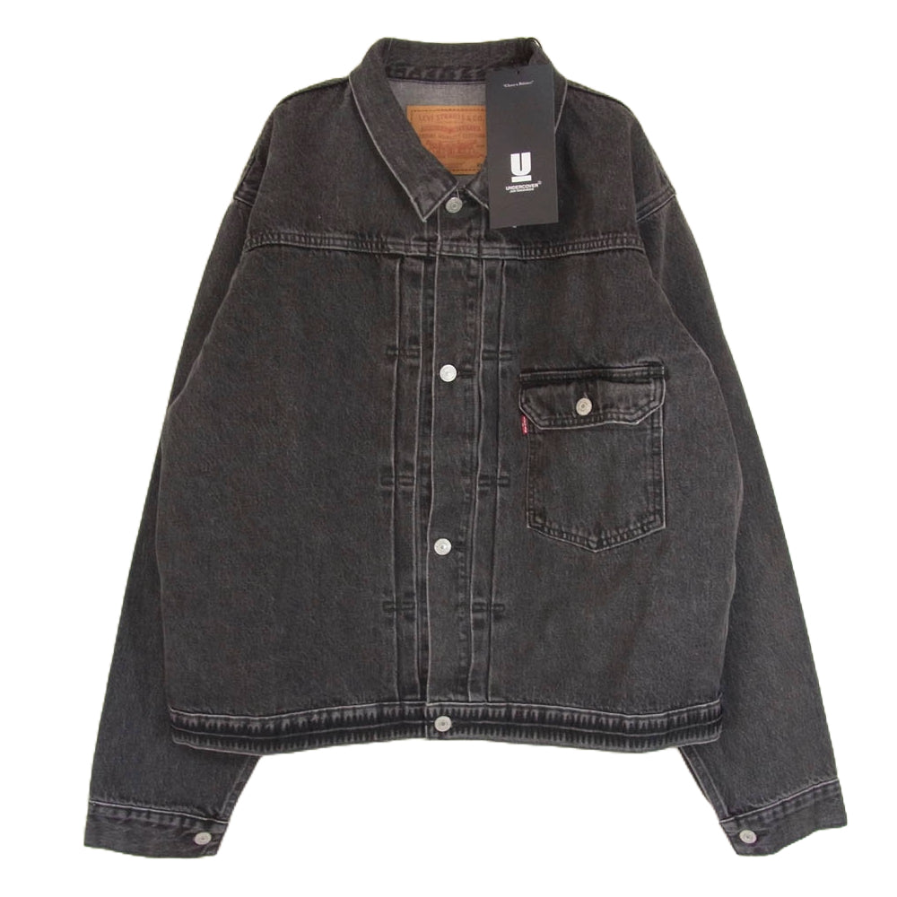 UNDERCOVER アンダーカバー 25SS UE1E9202 × LEVI'S リーバイス TYPE I JACKET トラッカー ジャケット デニム ジャケット ブラック系 XL【新古品】【未使用】【中古】