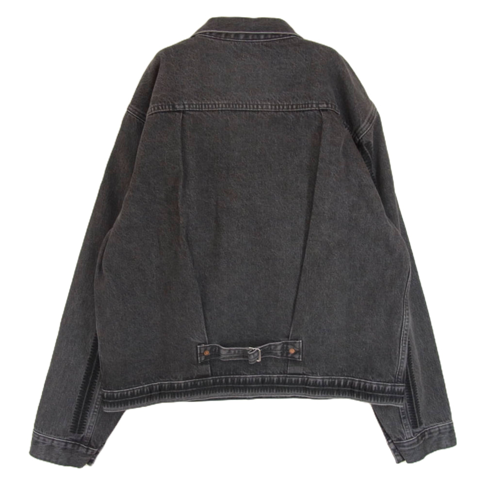 UNDERCOVER アンダーカバー 25SS UE1E9202 × LEVI'S リーバイス TYPE I JACKET トラッカー ジャケット デニム ジャケット ブラック系 XL【新古品】【未使用】【中古】