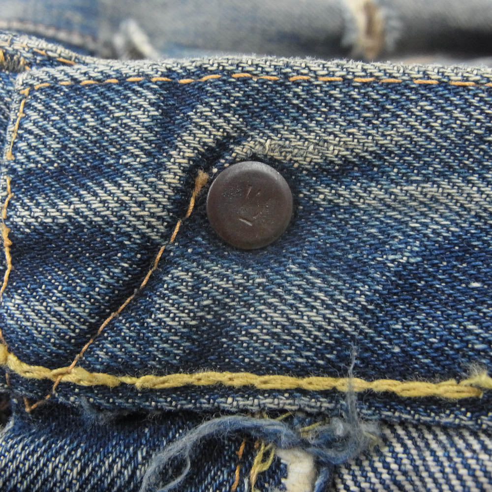 Levi's リーバイス ヴィンテージ オリジナル 60s 501XX ボタン裏刻印W  パッチ無し フライボタン足長R オフセット デニム パンツ インディゴブルー系【中古】