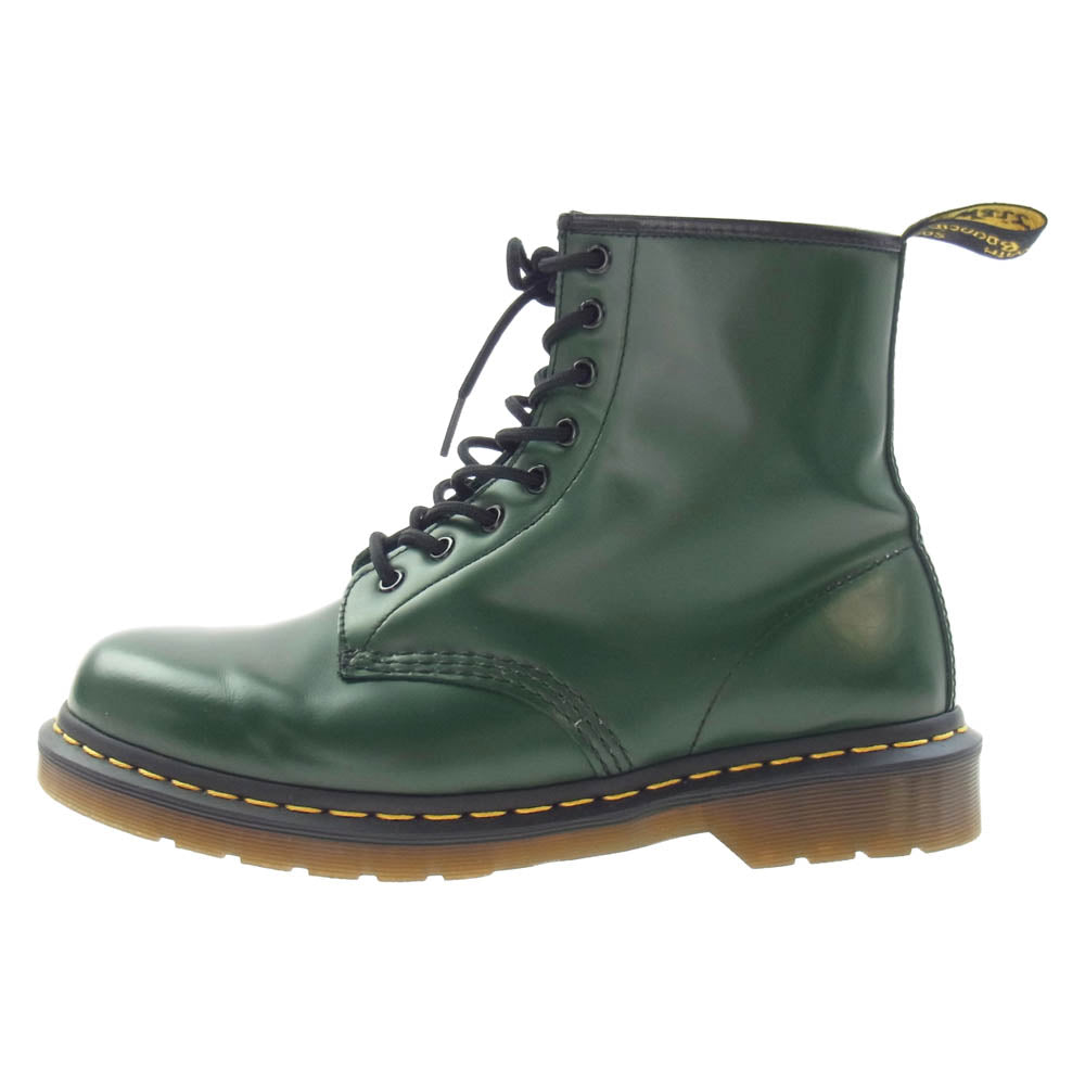 Dr.Martens ドクターマーチン 1460 8ホール レースアップ レザー ブーツ グリーン グリーン系 UK9【中古】