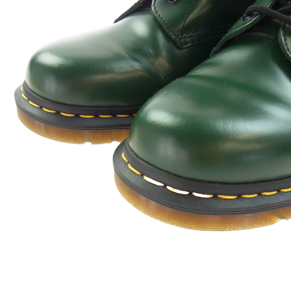 Dr.Martens ドクターマーチン 1460 8ホール レースアップ レザー ブーツ グリーン グリーン系 UK9【中古】