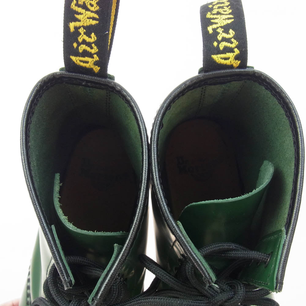 Dr.Martens ドクターマーチン 1460 8ホール レースアップ レザー ブーツ グリーン グリーン系 UK9【中古】