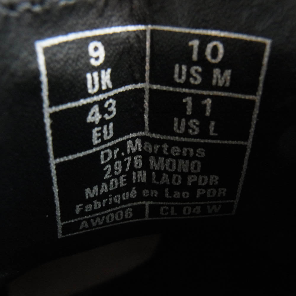 Dr.Martens ドクターマーチン 2976 MONO チェルシー ブーツ サイドゴア ブーツ ブラック系 UK9【中古】