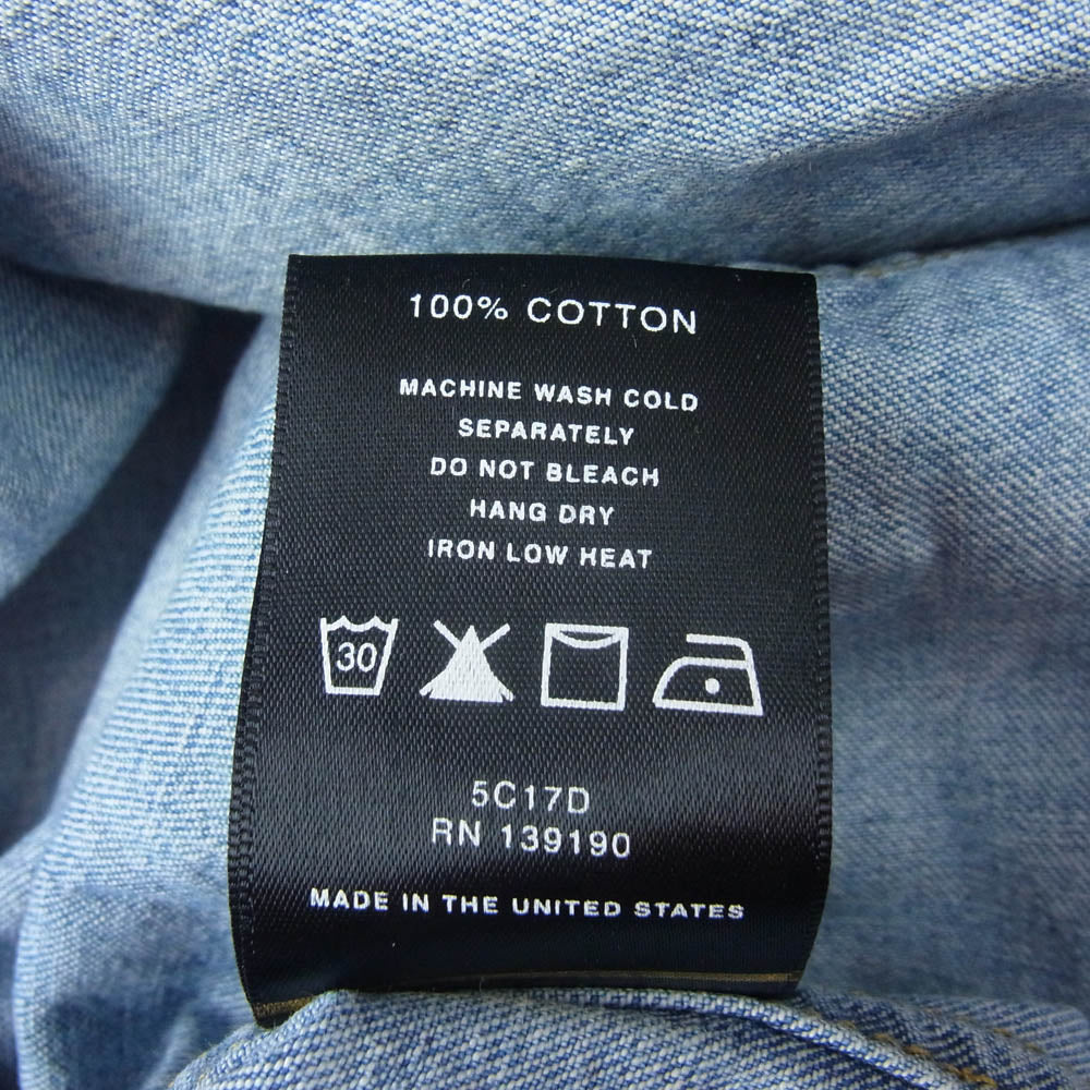 FEAR OF GOD フィアオブゴッド 5C17D fifth collection 5th コレクション デニム シャツ インディゴブルー系 M【中古】