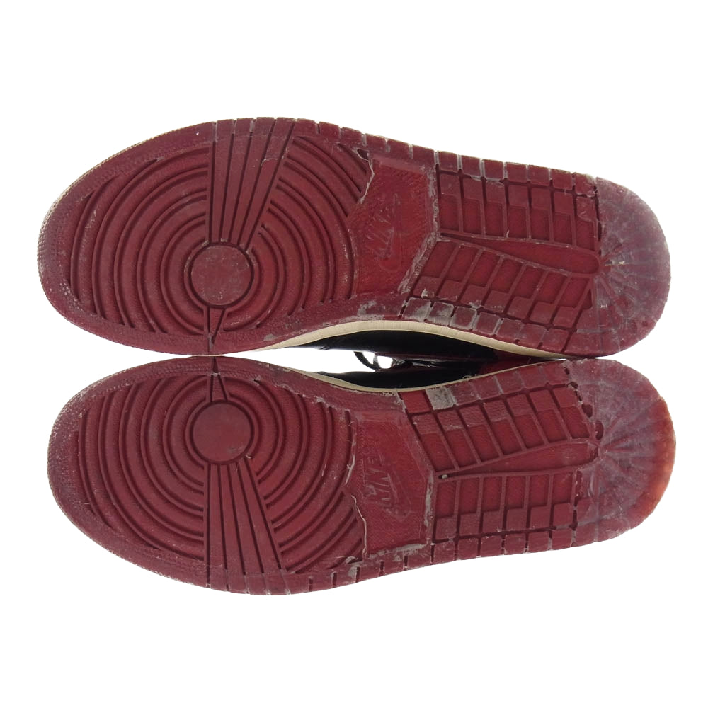 NIKE ナイキ 555088-001 フェイクバスターズ鑑定済 Air Jordan 1 Retro High OG Bred Banned (2016) エアジョーダン 1 レトロ ハイ OG ブレッド バンド スニーカー ブラック系 レッド系 27.5cm【中古】