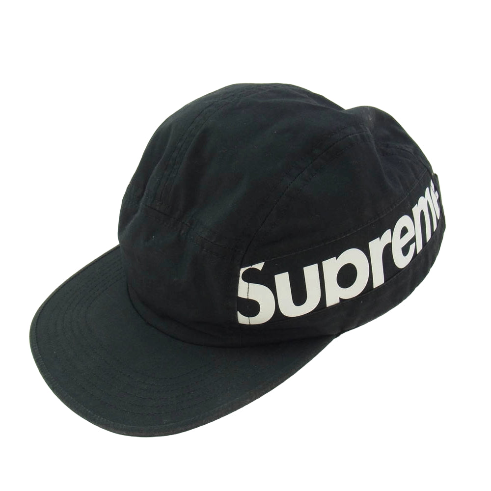 Supreme シュプリーム 18AW Side Panel Camp Cap サイドパネル ロゴ キャンプ キャップ ブラック系【中古】