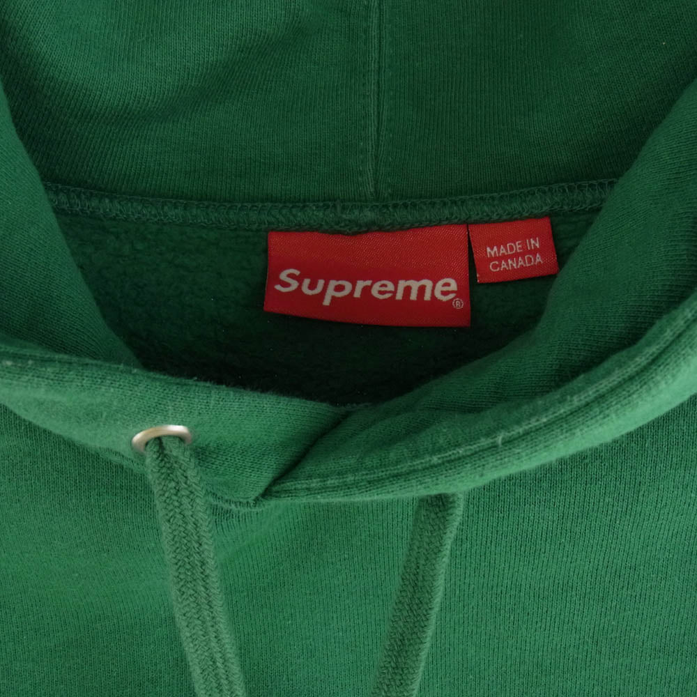 Supreme シュプリーム 21SS Don't Care Hooded Sweatshirt プルオーバー フーデッド スウェット シャツ パーカー グリーン系 S【中古】