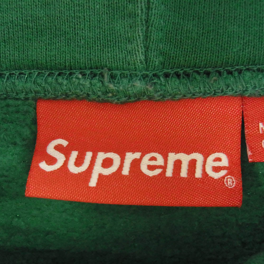 Supreme シュプリーム 21SS Don't Care Hooded Sweatshirt プルオーバー フーデッド スウェット シャツ パーカー グリーン系 S【中古】