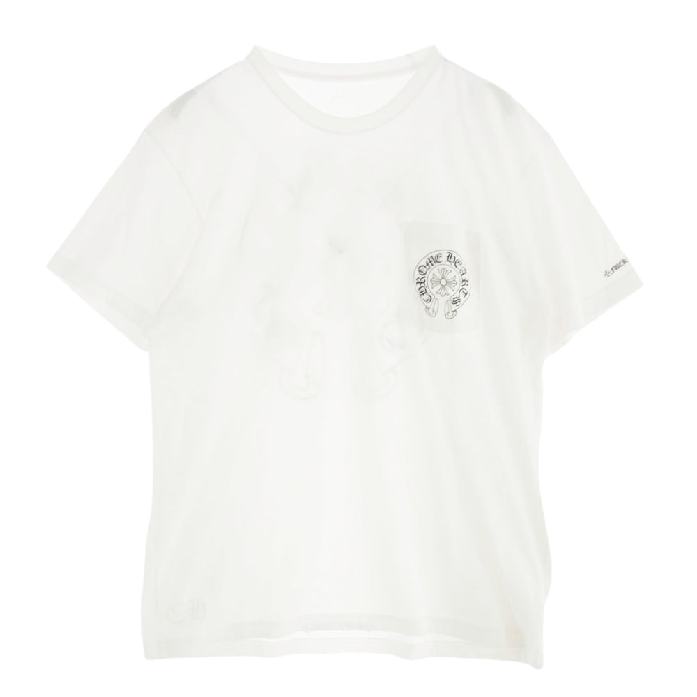 CHROME HEARTS クロムハーツ（原本無） Horseshoe S/S Tee ホースシュー バック プリント 半袖 Tシャツ ホワイト系 XL【中古】