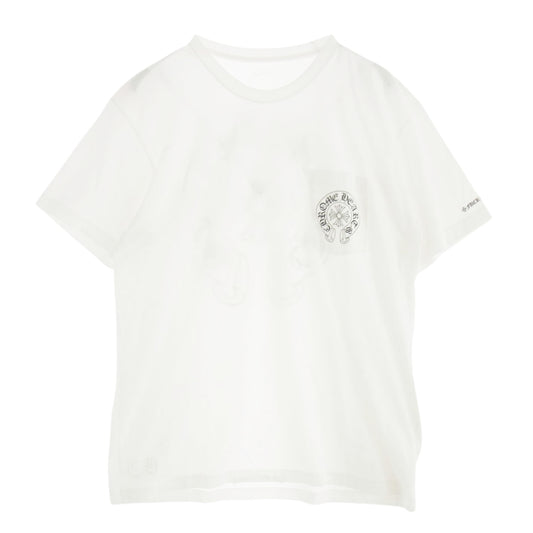 CHROME HEARTS クロムハーツ（原本無） Horseshoe S/S Tee ホースシュー バック プリント 半袖 Tシャツ ホワイト系 XL【中古】
