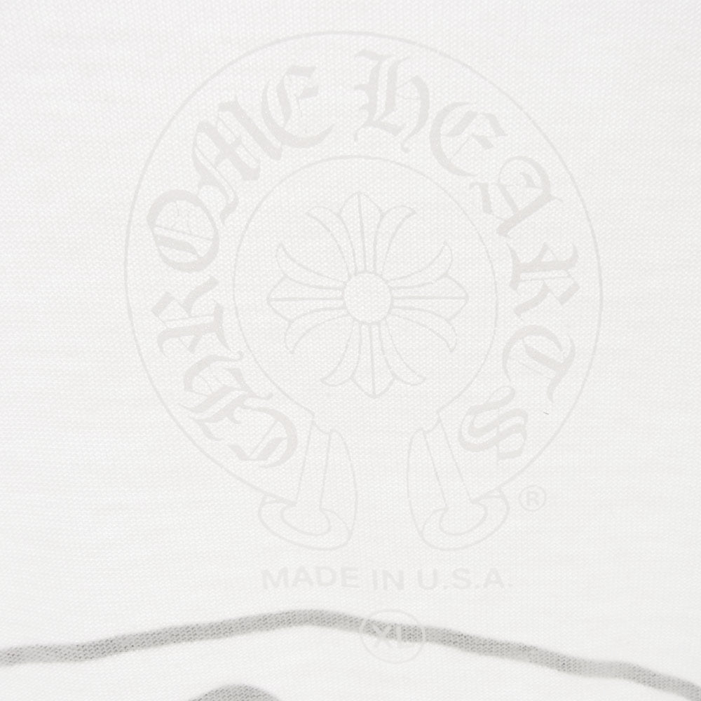 CHROME HEARTS クロムハーツ（原本無） Horseshoe S/S Tee ホースシュー バック プリント 半袖 Tシャツ ホワイト系 XL【中古】