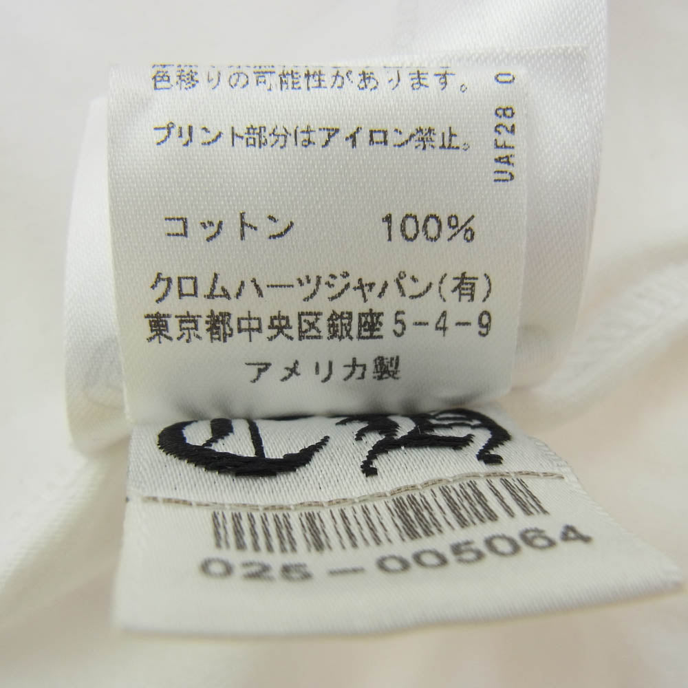 CHROME HEARTS クロムハーツ（原本無） Horseshoe S/S Tee ホースシュー バック プリント 半袖 Tシャツ ホワイト系 XL【中古】