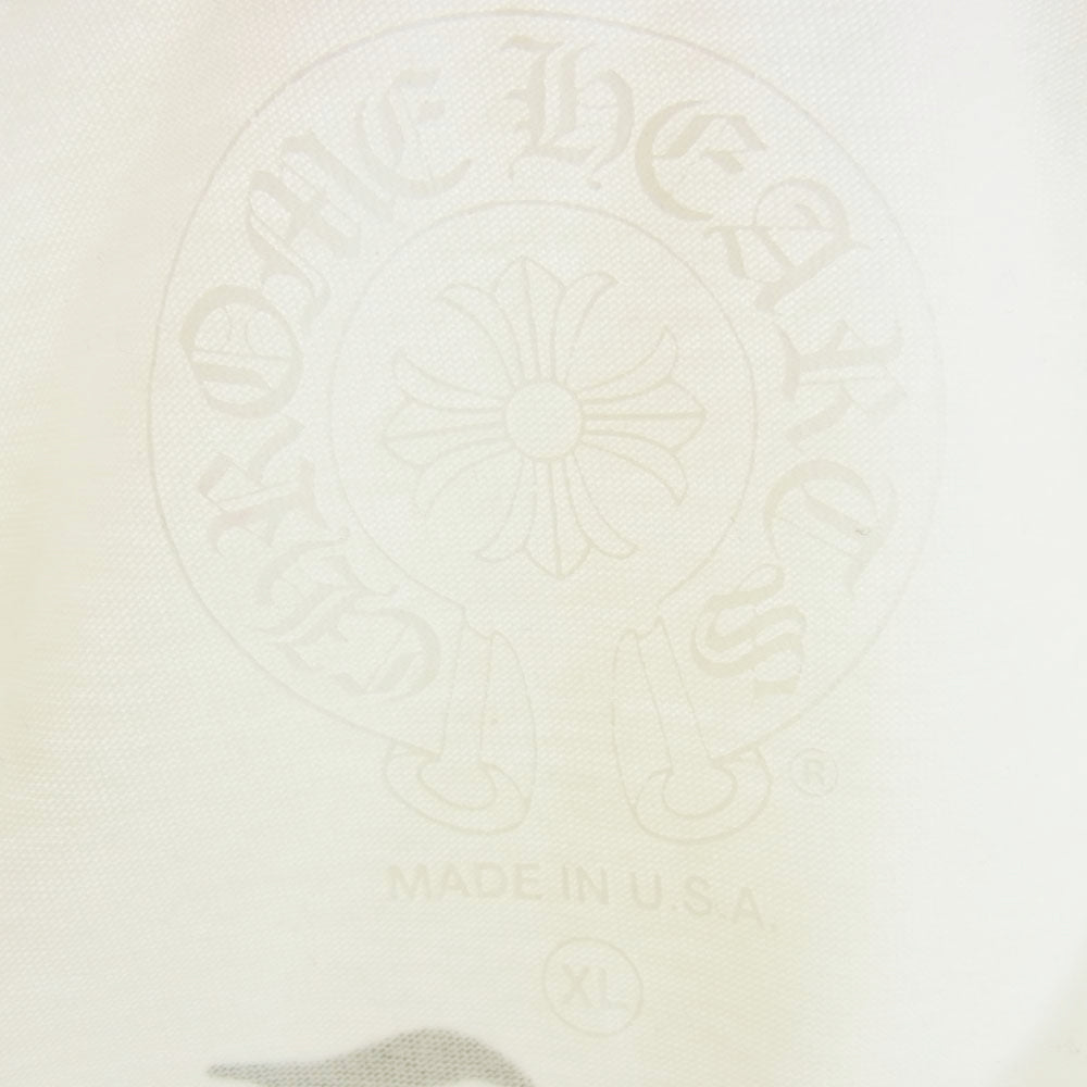 CHROME HEARTS クロムハーツ（原本無） Back Cross Neck Logo Tee バック クロス ネック ロゴ 半袖 Tシャツ ホワイト系 XL【中古】