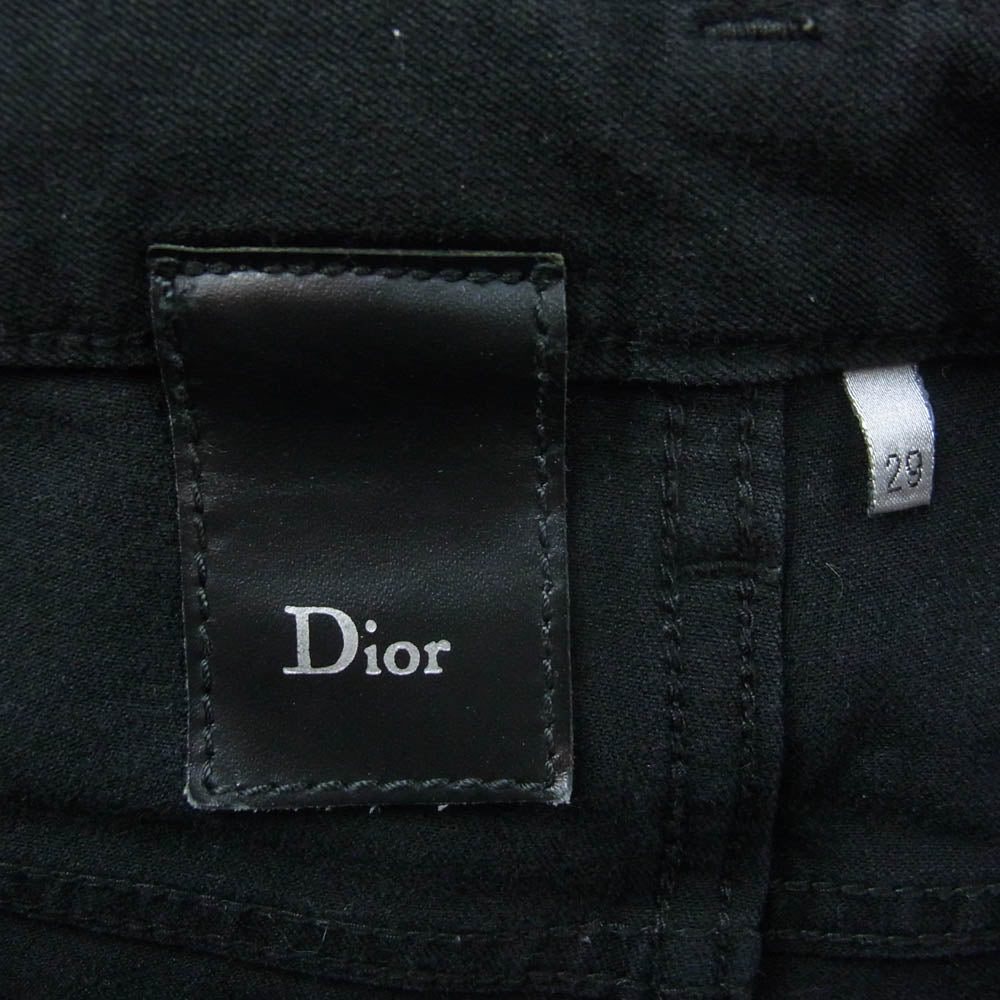 Dior ディオール 8H3111730917 HOMME エディ期 ストレッチ スキニー ボタンフライ パンツ ブラック系 29【中古】