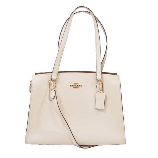 COACH コーチ C4078 テイタム キャリーオール 2way ショルダー バッグ ホワイト系【中古】