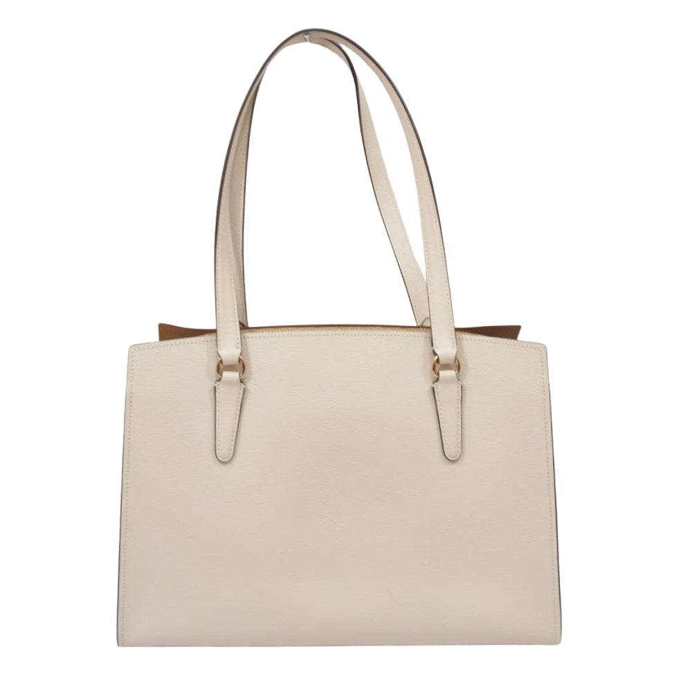 COACH コーチ C4078 テイタム キャリーオール 2way ショルダー バッグ ホワイト系【中古】