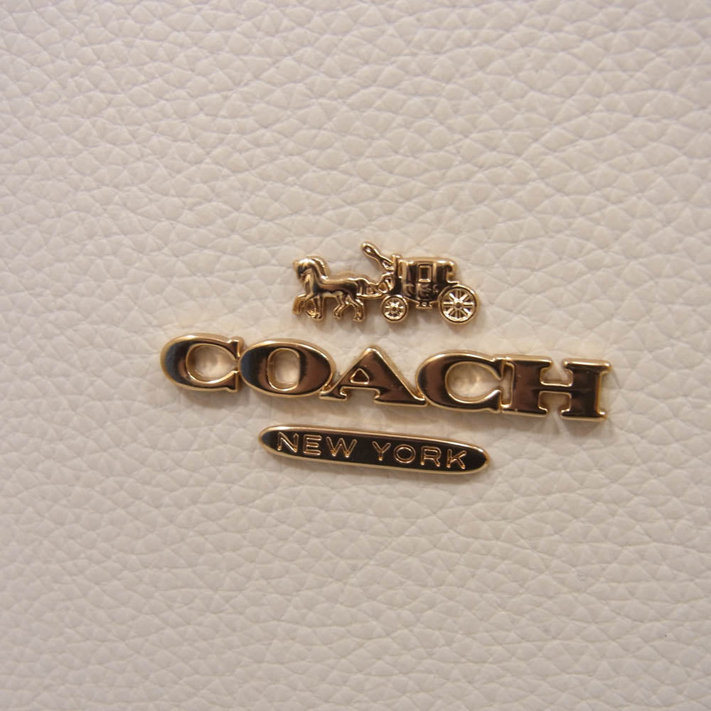 COACH コーチ C4078 テイタム キャリーオール 2way ショルダー バッグ ホワイト系【中古】
