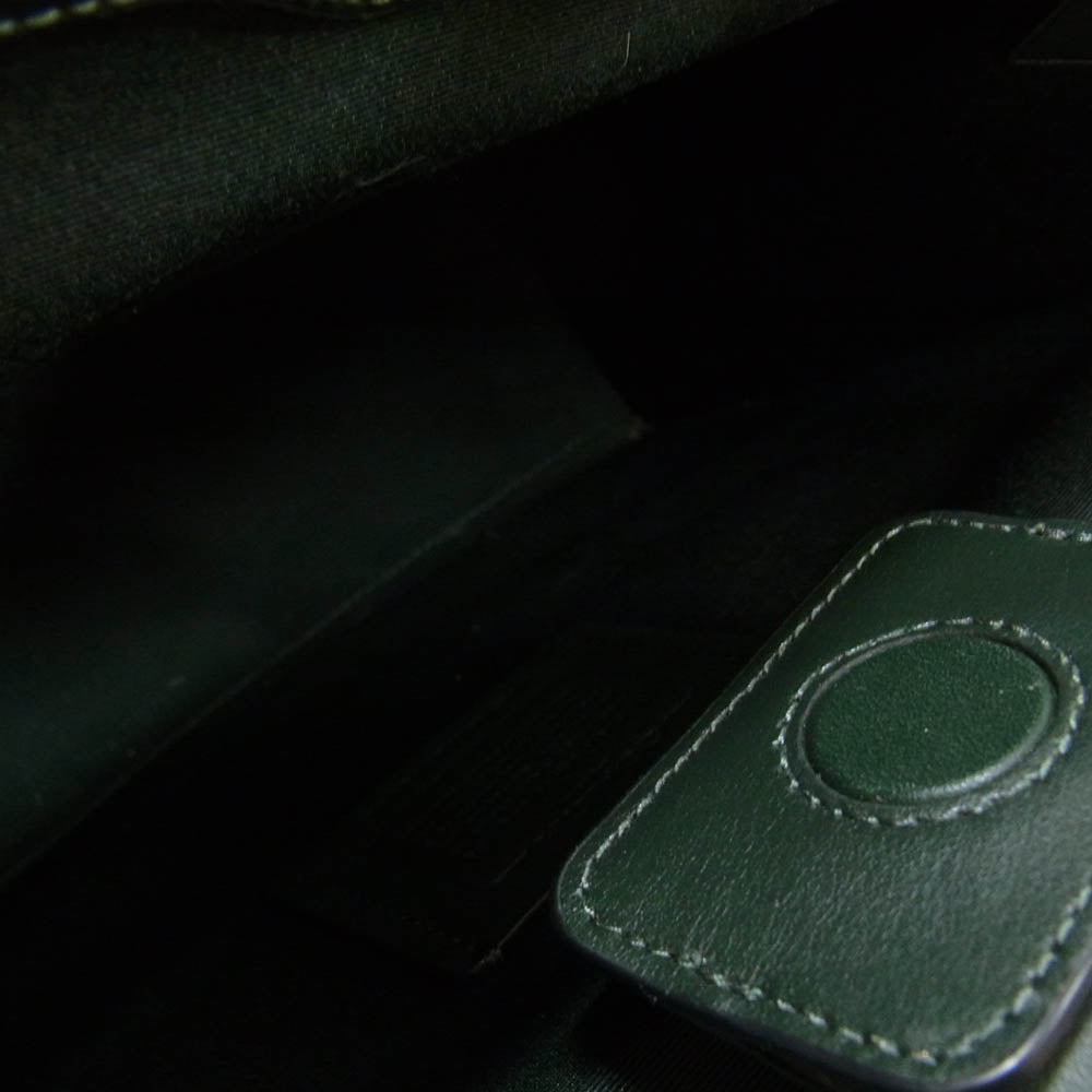 COACH コーチ CL654 クロコ型押し ニーナ トート バッグ グリーン系【中古】