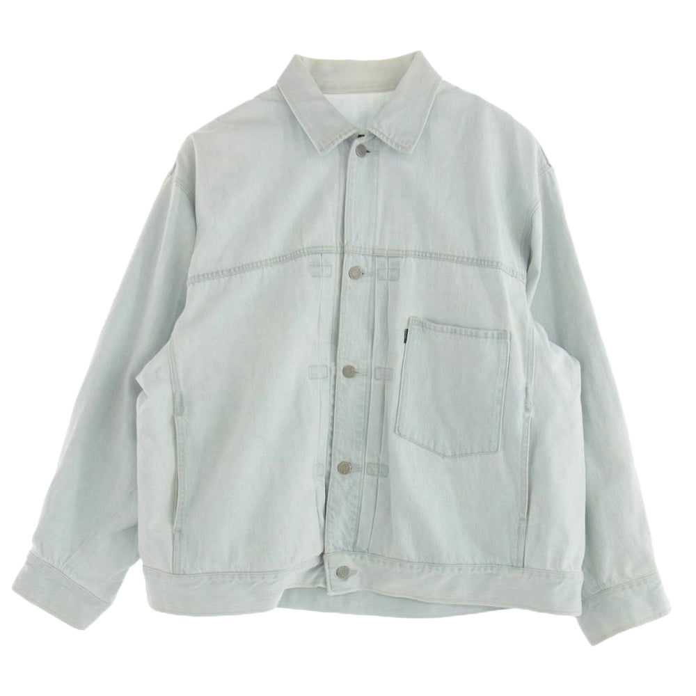 LAD MUSICIAN ラッドミュージシャン 2222-357 12oz Flat Denim Blouson デニム ブルゾン ライトブルー系 42【中古】