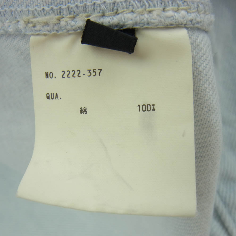 LAD MUSICIAN ラッドミュージシャン 2222-357 12oz Flat Denim Blouson デニム ブルゾン ライトブルー系 42【中古】