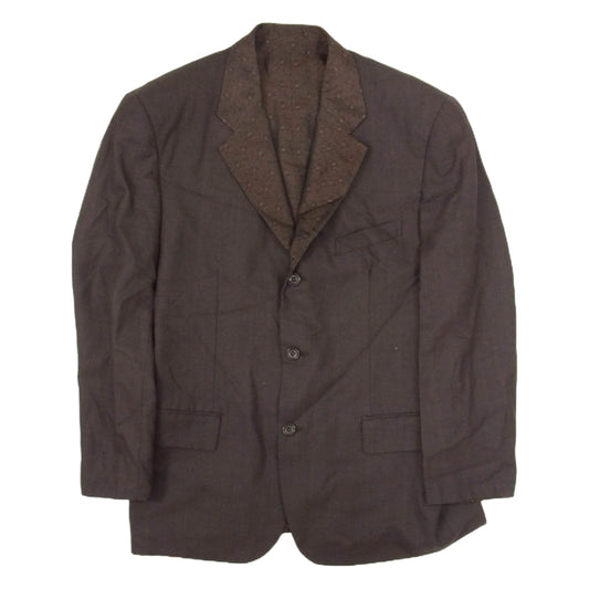 COMME des GARCONS HOMME PLUS コムデギャルソンオムプリュス AD1991 PJ-05016S 90's アーカイブ ヴィンテージプリュス ペイズリー柄 リバーシブル 3B テーラード ジャケット ブラウン系 S【中古】