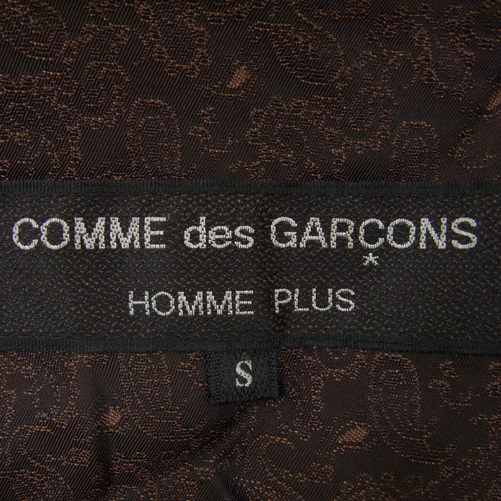 COMME des GARCONS HOMME PLUS コムデギャルソンオムプリュス AD1991 PJ-05016S 90's アーカイブ ヴィンテージプリュス ペイズリー柄 リバーシブル 3B テーラード ジャケット ブラウン系 S【中古】