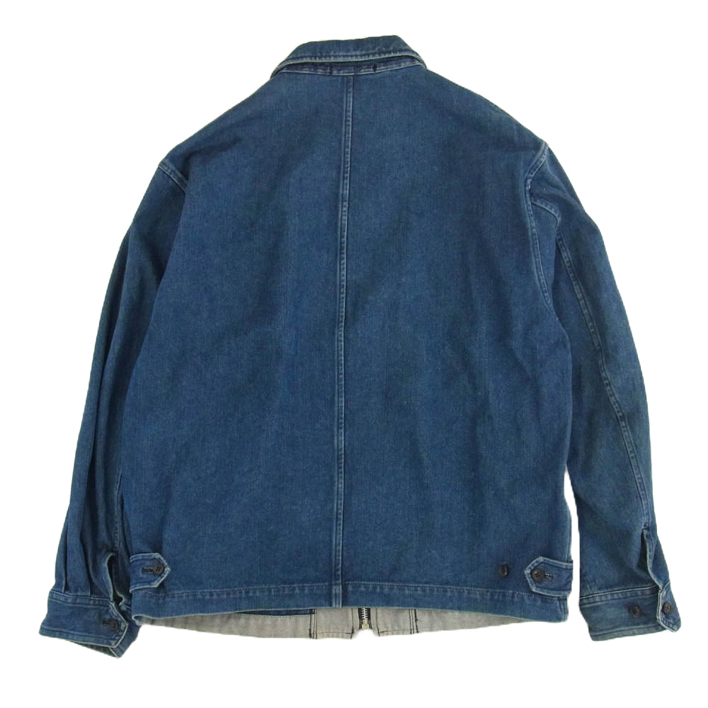 COMME des GARCONS HOMME PLUS コムデギャルソンオムプリュス AD1991 PJ-110560 PP-11026M 90s ヴィンテージプリュス 切替デニム クレイジーパターン フルジップ デニムジャケット デニムパンツ ジーンズ セットアップ インディゴブルー系 M【中古】