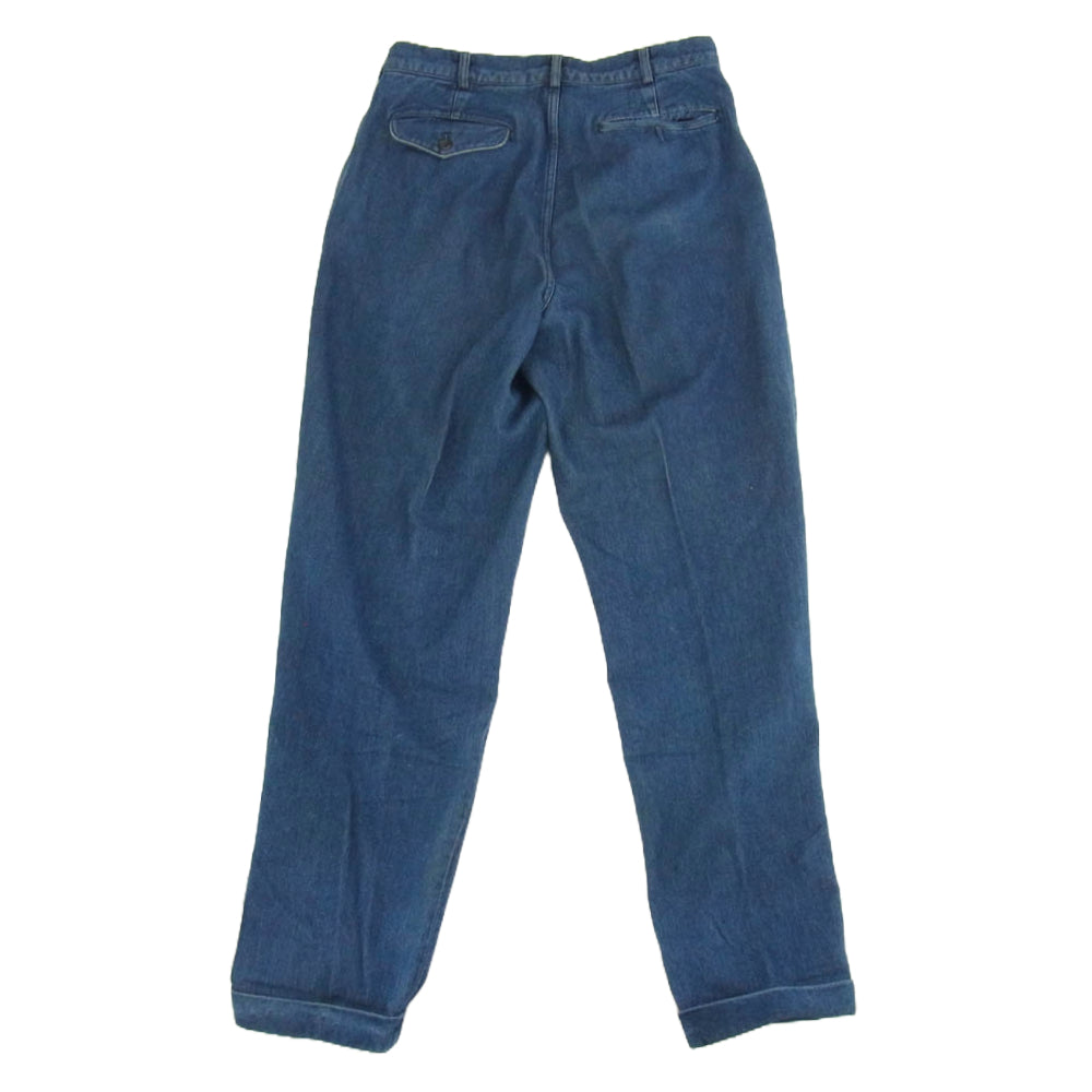 COMME des GARCONS HOMME PLUS コムデギャルソンオムプリュス AD1991 PJ-110560 PP-11026M 90s ヴィンテージプリュス 切替デニム クレイジーパターン フルジップ デニムジャケット デニムパンツ ジーンズ セットアップ インディゴブルー系 M【中古】