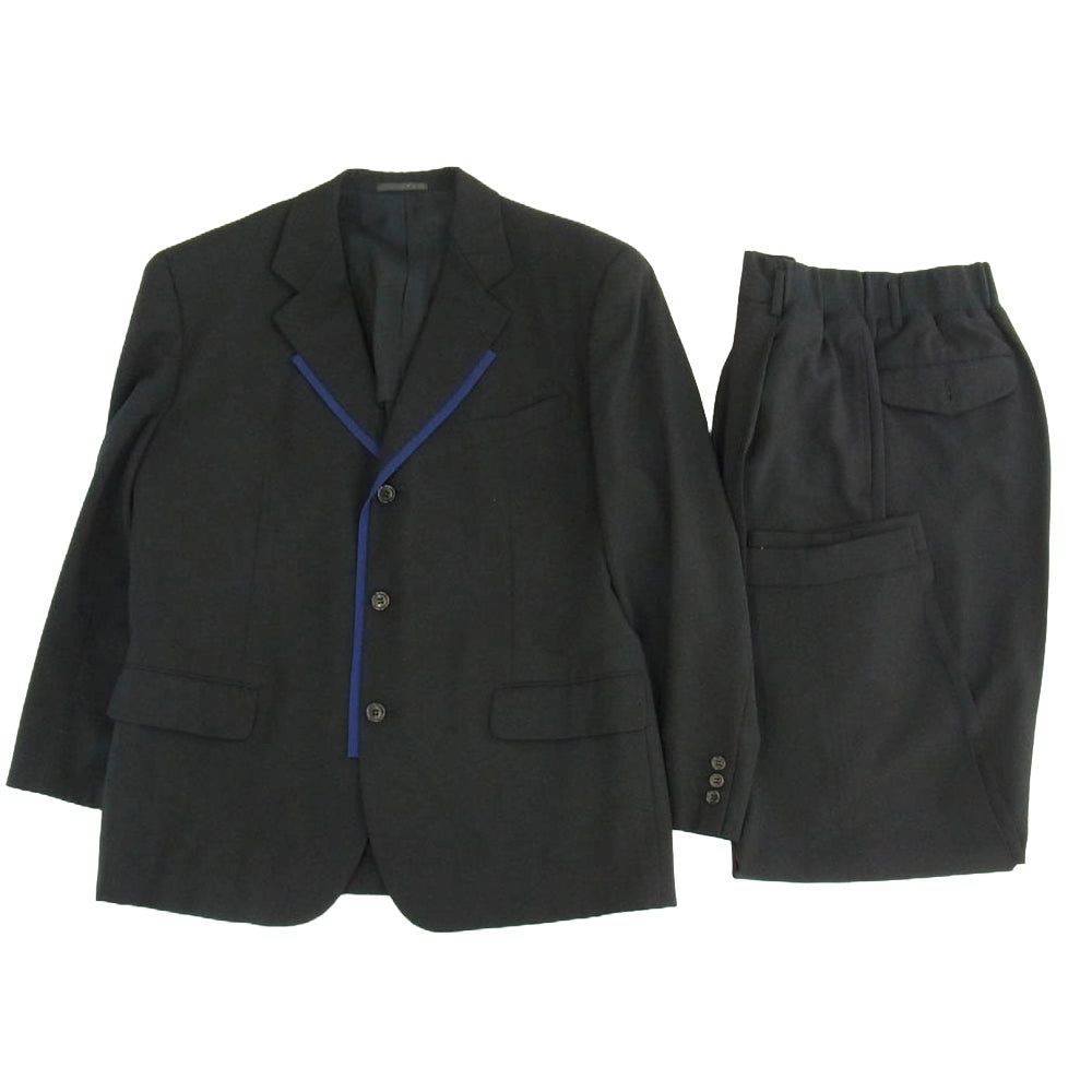 COMME des GARCONS HOMME PLUS コムデギャルソンオムプリュス 89AW PJ-11015M 80's アーカイブ ヴィンテージプリュス セットアップ  3B テーラード ジャケット テーパード スラックス ブラック系 ジャケット M/パンツ S【中古】