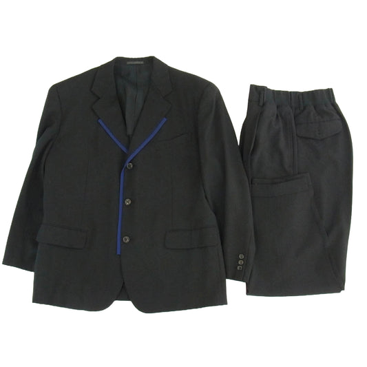 COMME des GARCONS HOMME PLUS コムデギャルソンオムプリュス 89AW PJ-11015M 80's アーカイブ ヴィンテージプリュス セットアップ  3B テーラード ジャケット テーパード スラックス ブラック系 ジャケット M/パンツ S【中古】