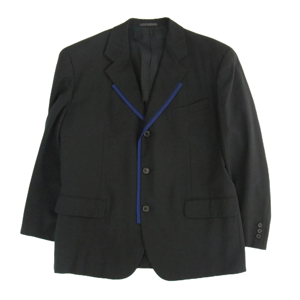 COMME des GARCONS HOMME PLUS コムデギャルソンオムプリュス 89AW PJ-11015M 80's アーカイブ ヴィンテージプリュス セットアップ  3B テーラード ジャケット テーパード スラックス ブラック系 ジャケット M/パンツ S【中古】