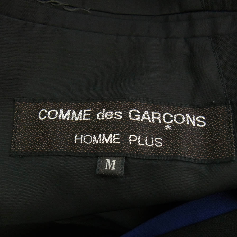 COMME des GARCONS HOMME PLUS コムデギャルソンオムプリュス 89AW PJ-11015M 80's アーカイブ ヴィンテージプリュス セットアップ  3B テーラード ジャケット テーパード スラックス ブラック系 ジャケット M/パンツ S【中古】